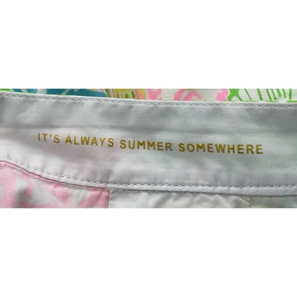 Lilly Pulitzer Buttercup Scalloped Hem 5" Shorts Bright Multicolor Florals Sz 4 - Picture 10 of 12